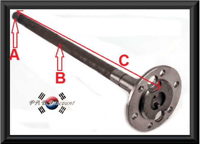Arbre de roue AR KSC - joints et roulement