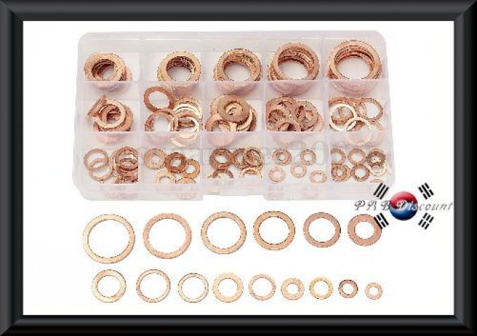 Assortiment de 280 joints cuivre