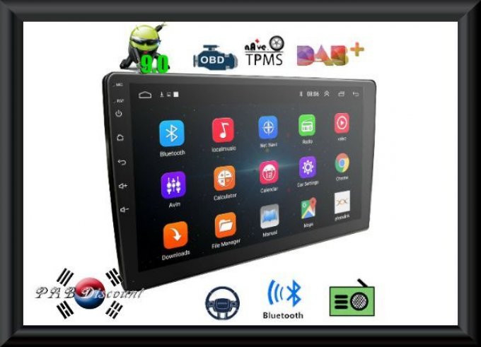 Autoradio 9" (22.86cm)  Android 8.1  GPS  WI-FI