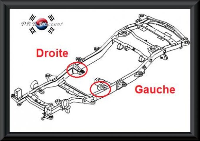 Support à souder pour barre de torsion Musso et Korando